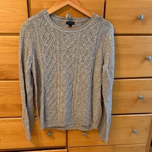 Talbots Gray Cable Knit Sweater